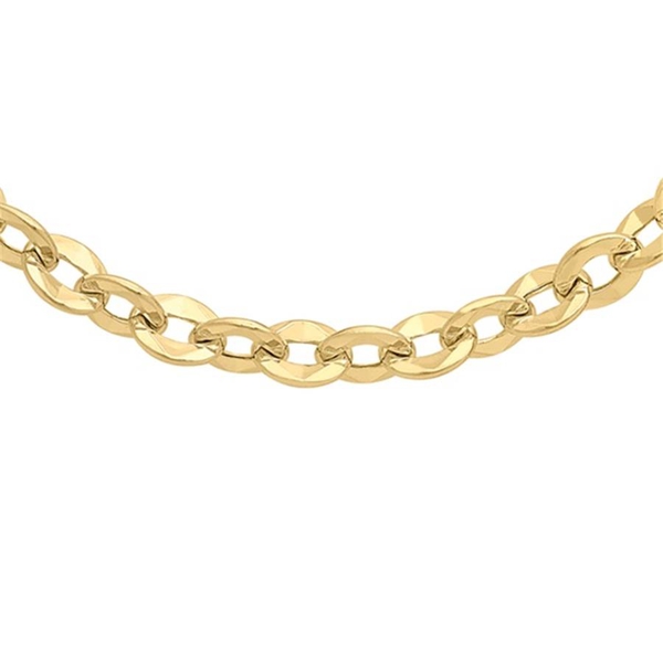 Close Out Deal 9K Y Gold Diamond Cut Trace Chain (Size 20), Gold wt. 6.60 Gms.