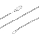 Sterling Silver Spiga Chain (Size 22) With Lobster Clasp.