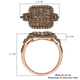 9K Rose Gold SGL Certified Natural Champagne Diamond (I3) Boat Ring 1.00 Ct.