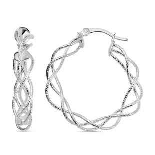 Vegas Close Out - Sterling Silver Hoop Earrings With Clasp