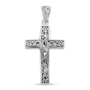 Royal Bali Collection - Sterling Silver Cross Pendant, Silver wt. 5.00 Gms