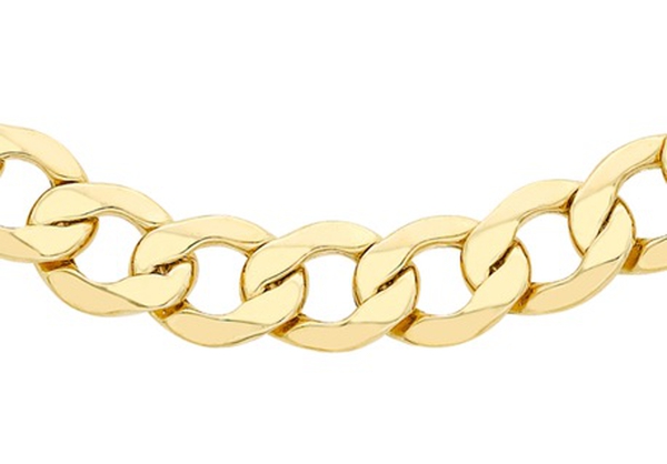Close Out Deal 9K Y Gold Curb Necklace (Size 18), Gold wt 16.20 Gms.