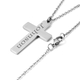 Personalised Engravable Cross Neckace in Stainless Steel, Size 20"