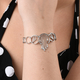 LucyQ Drip Collection - Rhodium Overlay Sterling Silver Bracelet (Size 7.5 with Extender)