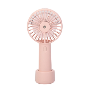 2 in 1 Mist Spray Fan with Detachable Base (Size 19.7x10.5x4.3cm) - Pink