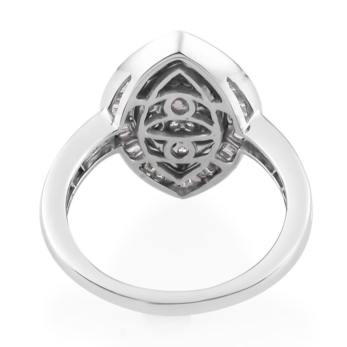 9K White Gold SGL Certified Diamond ( I3-G-H) Marquise Ring 1.00 Ct.