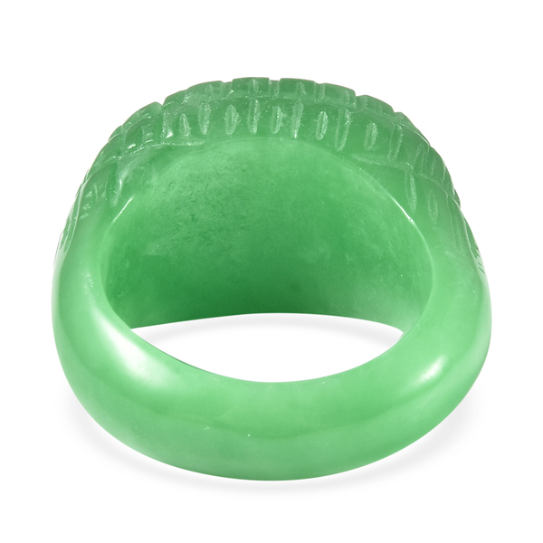 Carved Green Jade Ring 46.25 Ct.