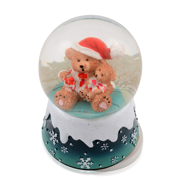 Moving Musical Multi Colour Lighted Bear Water Globe