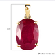 9K Yellow Gold AA  African Ruby (FF) (Ovl 14x10mm) Pendant 9.420 Ct.