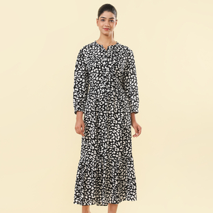 TAMSY Leopard Pattern Dress - Black