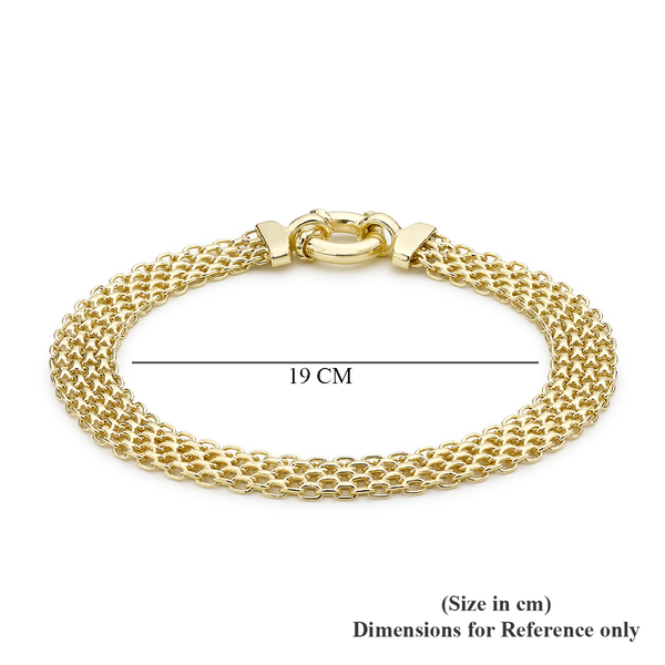 9K Yellow Gold Bismark Bracelet (Size 7.5) with Senorita Clasp, Gold wt 5.60 Gms