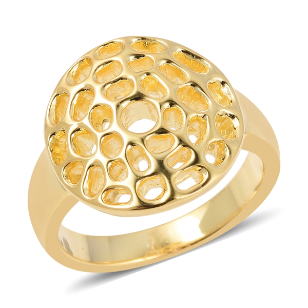 RACHEL GALLEY Enkai Sun Small Disc Ring in Gold Plated Silver