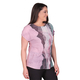 TAMSY Sahara Pattern Low Sleeve Blouse (Size XXL,24-26) - Lilac Colour