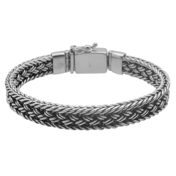 Royal Bali Collection Hand Made Sterling Silver Bracelet (Size 7), Silver wt 38.50 Gms.