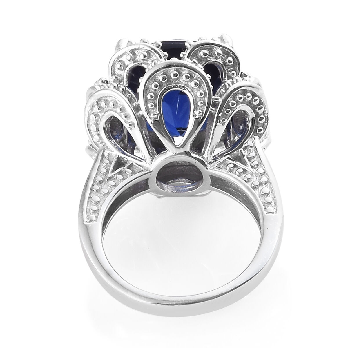 Ceylon Colour Quartz (Cush 9.75 Ct), Natural Cambodian Zircon Ring in Platinum Overlay Sterling Silver 10.000 Ct, Silver wt 8.08 Gms.