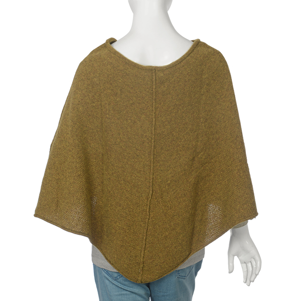 Wool Olive Green Colour Poncho (Size-12, 54x111cm)