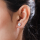 9K White Gold SGL Certified Diamond (I3/G-H) Stud Earrings (With Push Back) 0.50 Ct.