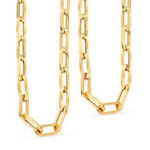 Hatton Garden Close Out - 9K Yellow Gold Paperclip Necklace with Lobster Clasp (Size - 18), Gold Wt.
