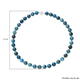 Blue Apatite Beads Necklace (Size-18.0) in Rhodium Overlay Sterling Silver 368.50 Ct.