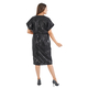 TAMSY Sequin V Neck Short Dress (Size 8) - Black