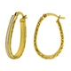Close out Deal- Yellow Gold Overlay Sterling Silver Hoop Earrings.