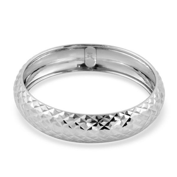 Royal Bali Collection - 9K White Gold Diamond Cut Band Ring