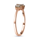 9K Rose Gold SGL Certified Champagne Diamond (I3) Trilogy Ring 0.50 Ct.