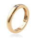 9K Yellow Gold SGL Certified White Diamond (I1/G-H) Flush Setting Band Ring