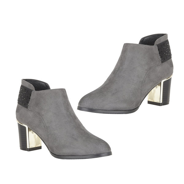 Lotus Beth Heeled Ankle Boots - Grey