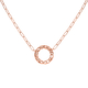 RACHEL GALLEY Allegro Collection - 18K Vermeil Rose Gold Overlay Sterling Silver Circle Paperclip Necklace (Size - 20),