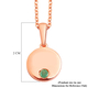 Emerald Pendant with Chain (Size 18) in Rose Gold Overlay Sterling Silver