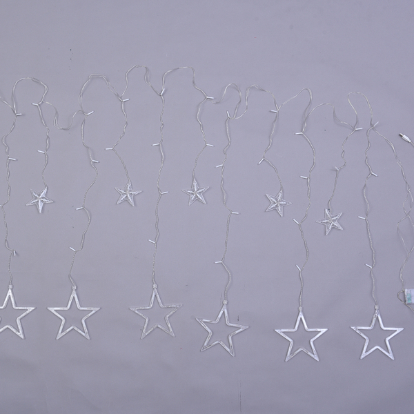 Star Inspired LED Curtain String Light with USB Cable (Size 350x85Cm)
