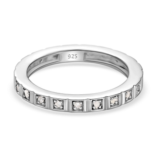 Vegas Close Out - Diamond Ring in Platinum Overlay Sterling Silver