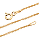 14K Gold Overlay Sterling Silver Prince of Wales Chain (Size 30) with Spring Ring Clasp.