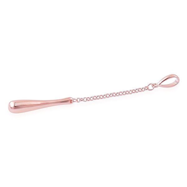 LucyQ Single Drip Pendant in Rose Gold Overlay Sterling Silver