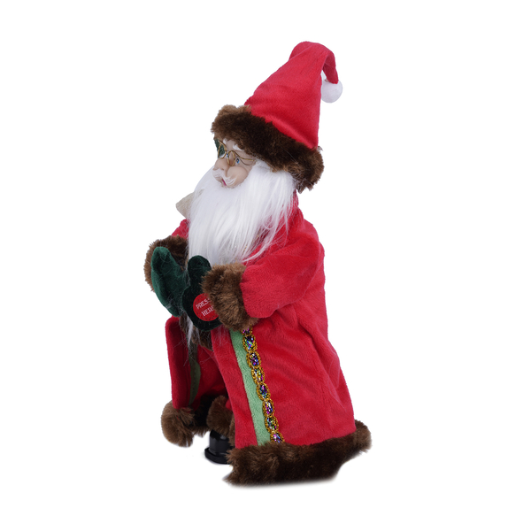 Christmas Electric Toy Dancing Santa Claus with Music (Size 30x12x10Cm) - Red