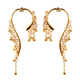 LucyQ Drip Collection - 2 in 1 Yellow Gold Overlay Sterling Silver Earrings (with Push Back)