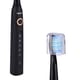 Sonic Electric Toothbrush with 4 Interchangeable Heads and USB Charging Cable (Size 23x3 Cm) - Black