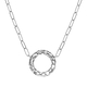 RACHEL GALLEY Allegro Collection - Rhodium Overlay Sterling Silver Circle Paperclip Necklace (Size -