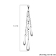 LUCYQ Drip Collection - Rhodium Overlay Sterling Silver Dangling Earrings with Push Back