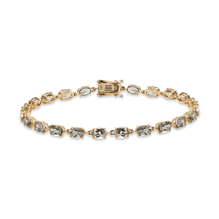 Limited Available- Close Out Deal 14K Yellow Gold Natural Turkizite (10.30 CT) Bracelet (Size - 7.5)