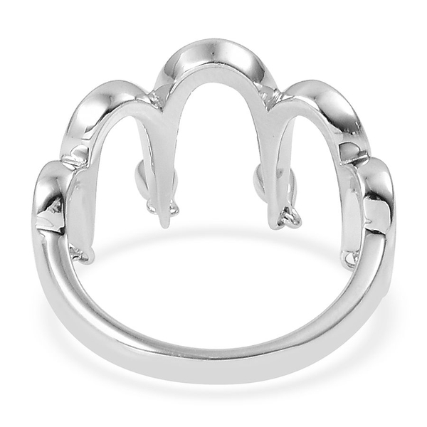 LucyQ Ring in Rhodium Plated Sterling Silver 3.95 Gms.