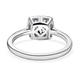 Moissanite Ring in Rhodium Overlay Sterling Silver 1.20 Ct.