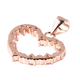 ELANZA Simulated Diamond Heart Pendant in Rose Gold Overlay Sterling Silver