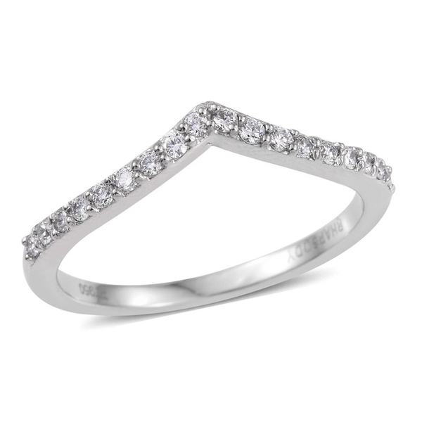 RHAPSODY 950 Platinum 0.250 Carat IGI Certified Diamond (VS/E-F) Wishbone Ring