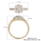 9K Yellow Gold SGL Certified Natural Diamond (I3/H-I) Ring 0.49 Ct.
