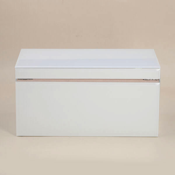 3 Layer Glass Mirrored Jewellery Box with Three Drawer and Velvet Inner Lining (Size 31x17x16cm) - White