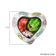 Multi Colour Murano Glass Heart Enamelled Earrings (With Push Back) in Stainless Steel