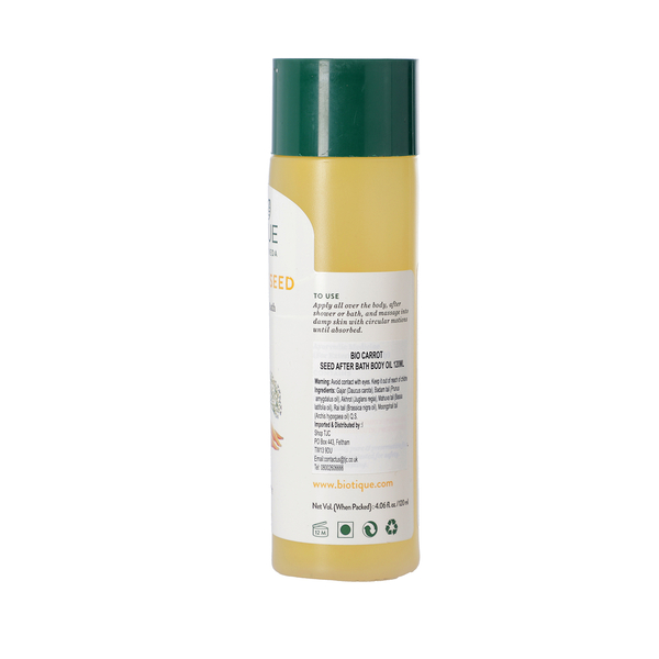 Biotique Carrot Seed Anti-Aging After-Bath Body Oil. Quantity: 120ml