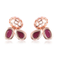 RACHEL GALLEY Misto Collection - AA African Ruby Earrings (with Push Back) in Rose Gold Overlay Ster